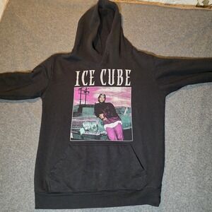 Ice Cube  Black Hoodie (Missing Draw String) Pullover Size Small Graphic 636